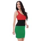 Pan African Flag Bodycon dress - Conscious Apparel Store