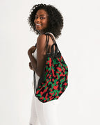 Pan African Flag Camo Canvas Drawstring Bag - Conscious Apparel Store