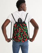 Pan African Flag Camo Canvas Drawstring Bag - Conscious Apparel Store