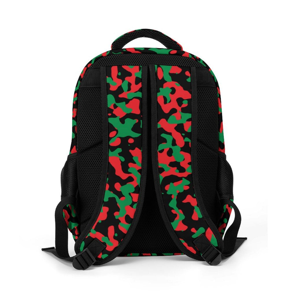 Pan African Flag Camo Casual Backpack - Conscious Apparel Store