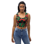 Pan African Flag Camo Crop Top - Conscious Apparel Store