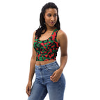 Pan African Flag Camo Crop Top - Conscious Apparel Store