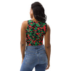 Pan African Flag Camo Crop Top - Conscious Apparel Store