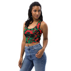 Pan African Flag Camo Crop Top - Conscious Apparel Store