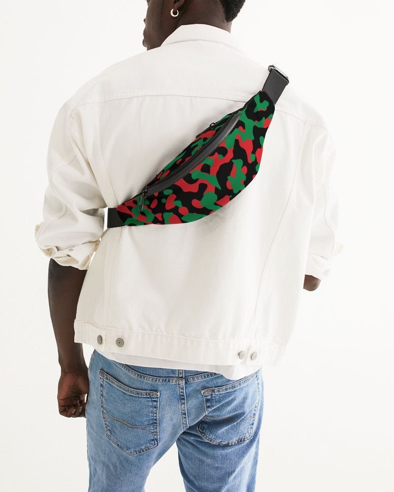 Pan African Flag Camo Crossbody Sling Bag - Conscious Apparel Store