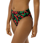Pan African Flag Camo high-waisted bikini bottom - Conscious Apparel Store