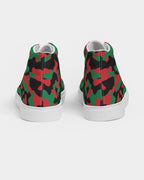 Pan African Flag Camo Men's Hightop Canvas Shoe - Conscious Apparel Store