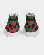 Pan African Flag Camo Men's Hightop Canvas Shoe - Conscious Apparel Store