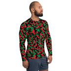 Pan African Flag Camo Men's Rash Guard - Conscious Apparel Store