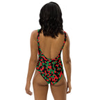 Pan African Flag Camo One-Piece Swimsuit - Conscious Apparel Store