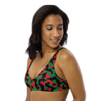 Pan African Flag Camo padded bikini top - Conscious Apparel Store