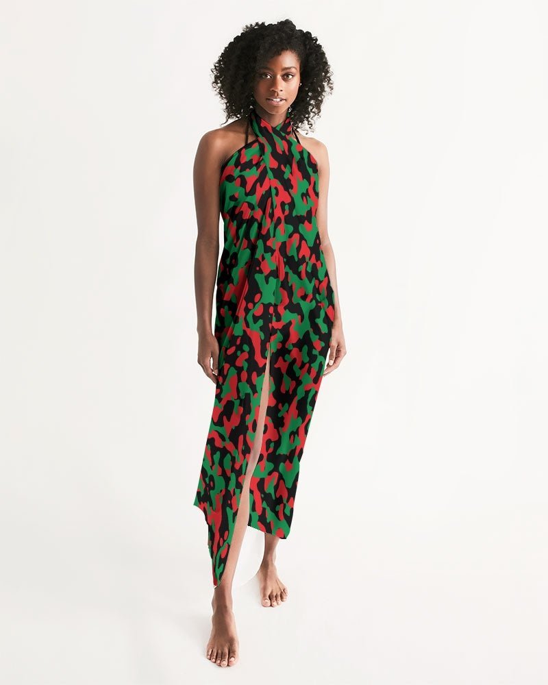 Pan African Flag Camo Swim Cover Up - Conscious Apparel Store