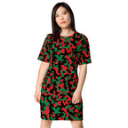 Pan African Flag Camo T-shirt dress - Conscious Apparel Store