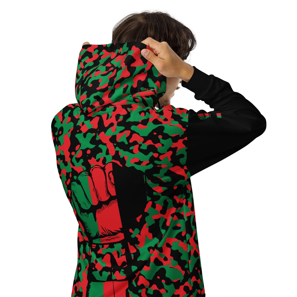 Pan African Flag Camo Unisex zip hoodie - Conscious Apparel Store
