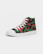 Pan African Flag Camo Women's Hightop Canvas Shoe - Conscious Apparel Store