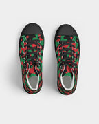 Pan African Flag Camo Women's Hightop Canvas Shoe - Black - Conscious Apparel Store