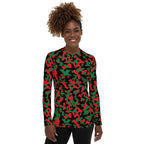 Pan African Flag Camo Women's Rash Guard - Conscious Apparel Store