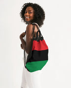 Pan African Flag Canvas Drawstring Bag - Conscious Apparel Store