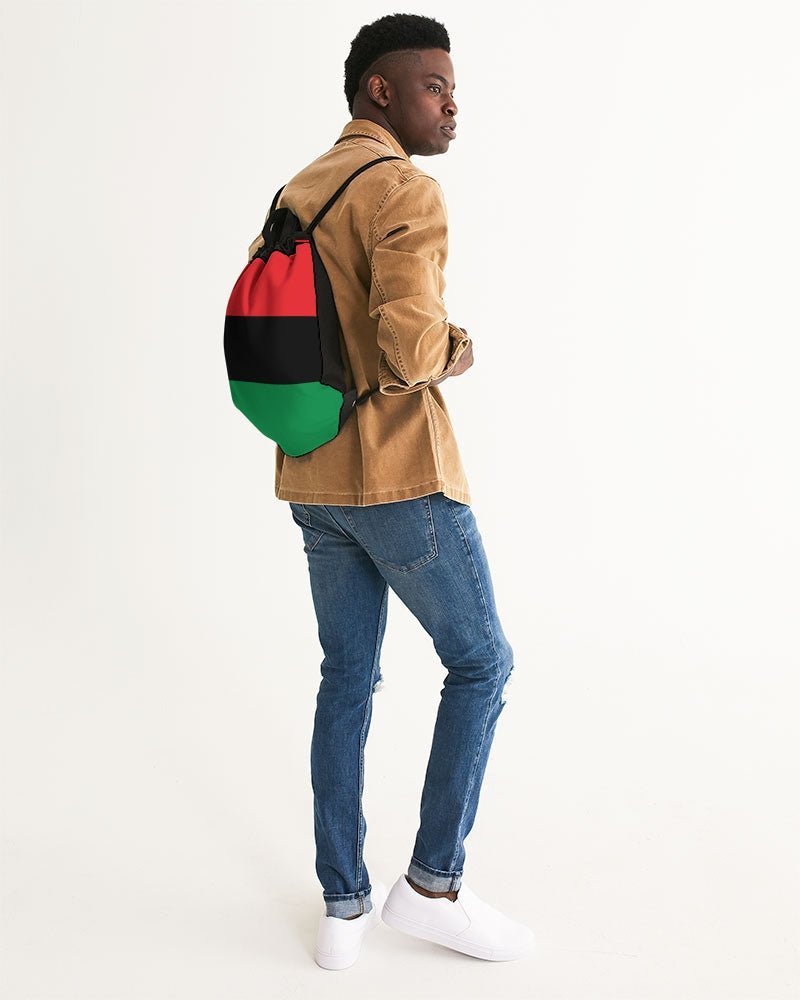 Pan African Flag Canvas Drawstring Bag - Conscious Apparel Store