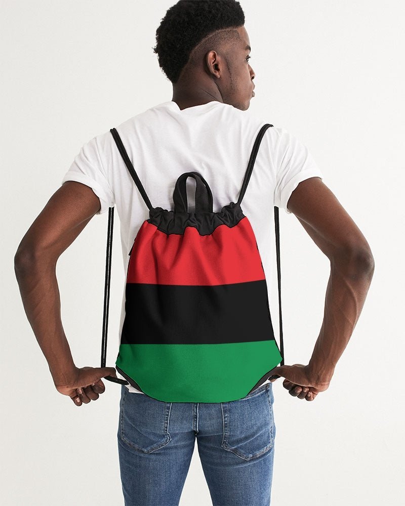 Pan African Flag Canvas Drawstring Bag - Conscious Apparel Store