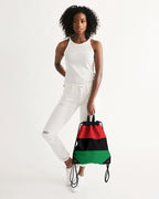 Pan African Flag Canvas Drawstring Bag - Conscious Apparel Store