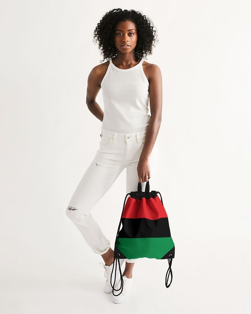 Pan African Flag Canvas Drawstring Bag - Conscious Apparel Store