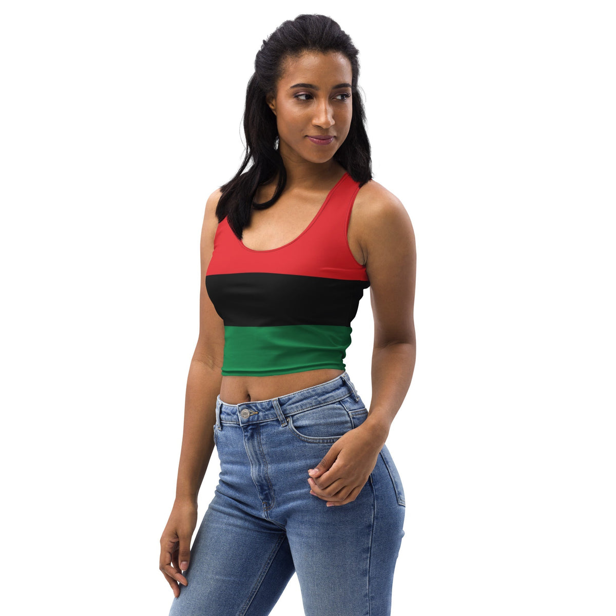 Pan African Flag Crop Top - Conscious Apparel Store