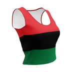 Pan African Flag Crop Top - Conscious Apparel Store