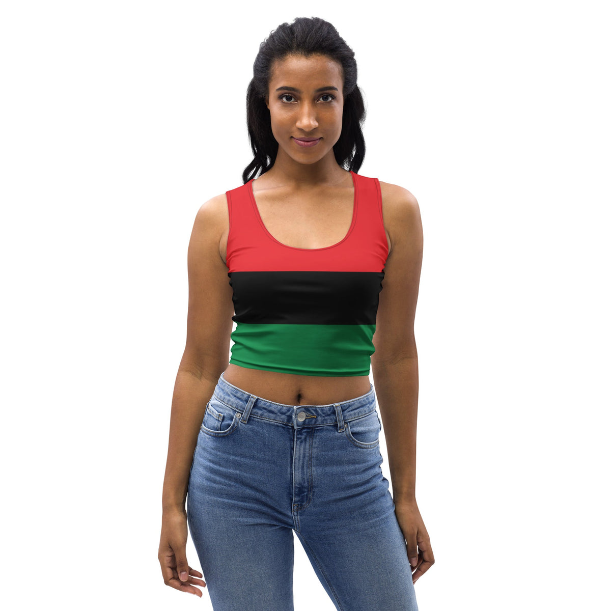 Pan African Flag Crop Top - Conscious Apparel Store