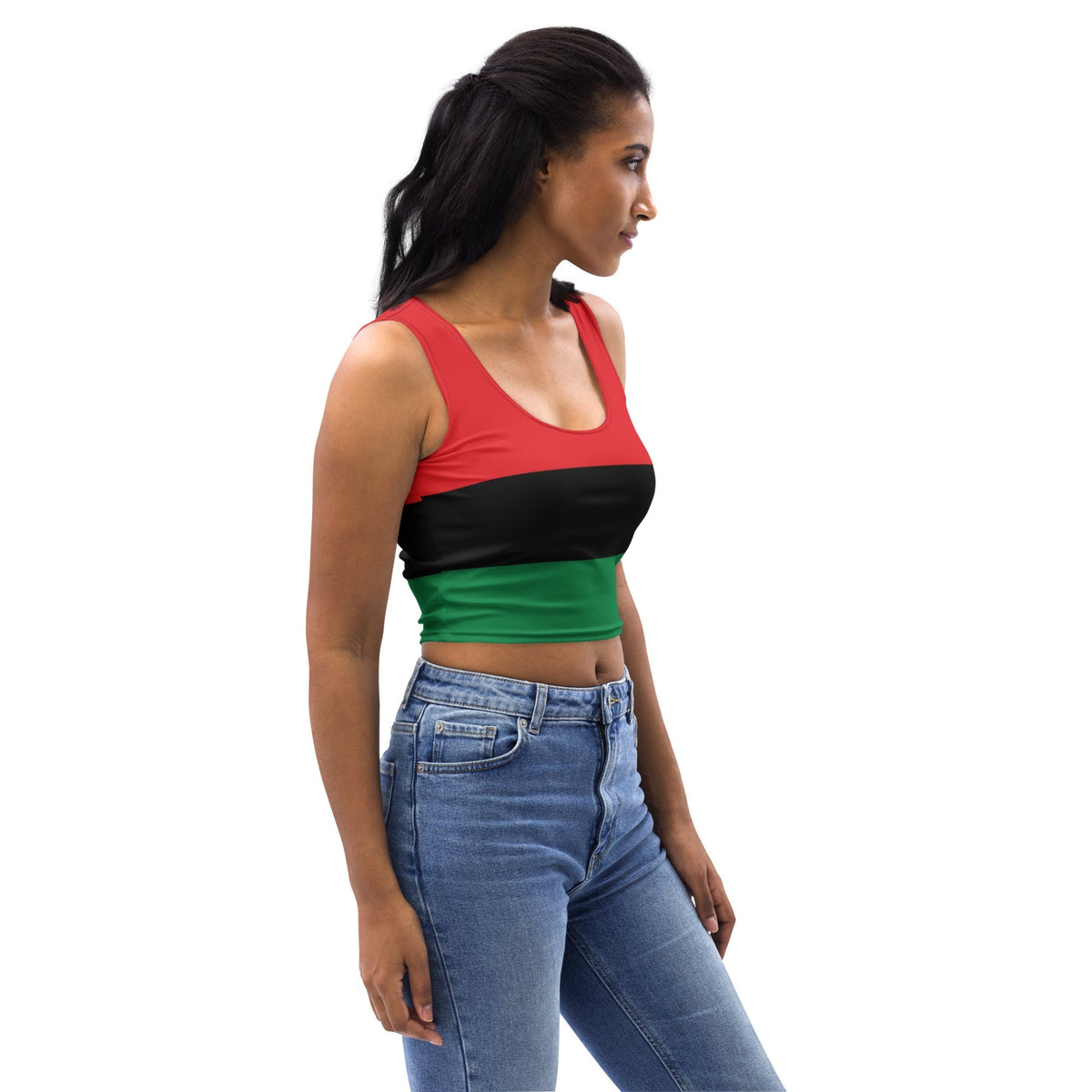 Pan African Flag Crop Top - Conscious Apparel Store