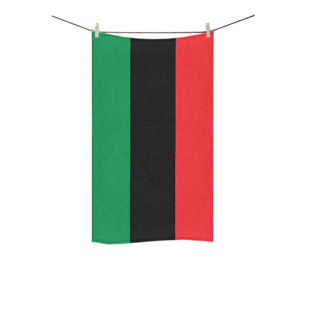 Pan African Flag Custom Towel 16"x28" - Conscious Apparel Store
