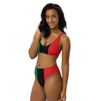 Pan African Flag high-waisted bikini - Conscious Apparel Store
