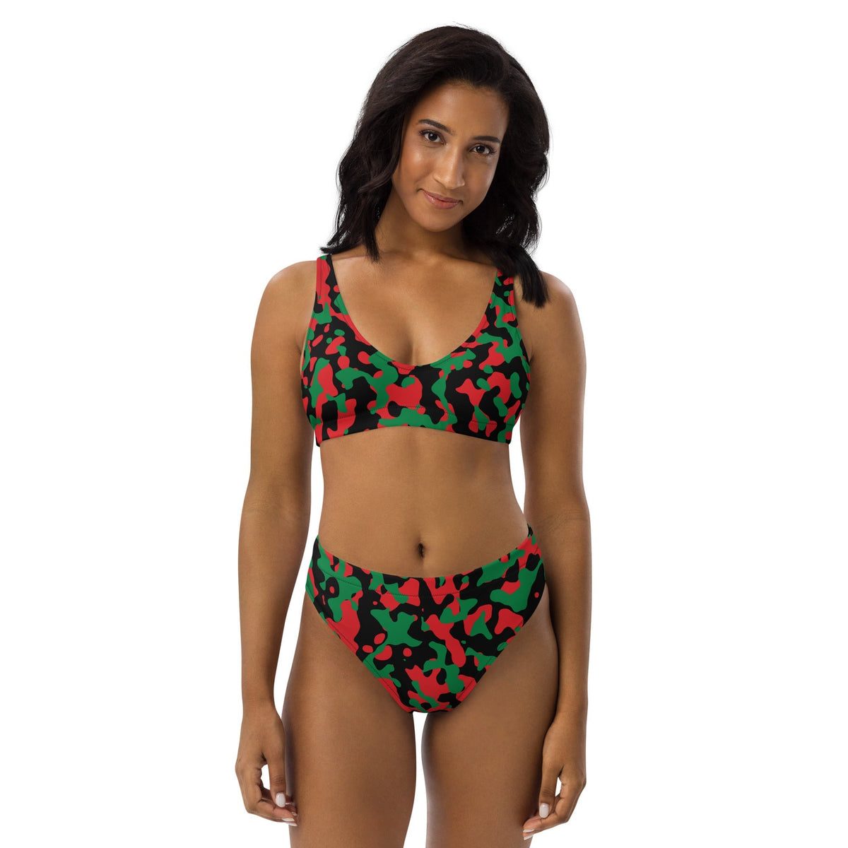 Pan African Flag high-waisted bikini - Conscious Apparel Store