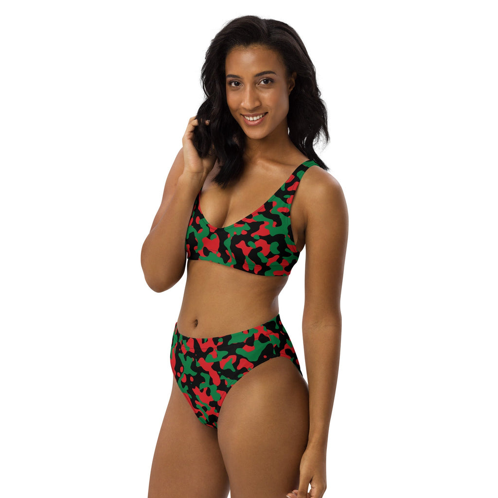 Pan African Flag high-waisted bikini - Conscious Apparel Store