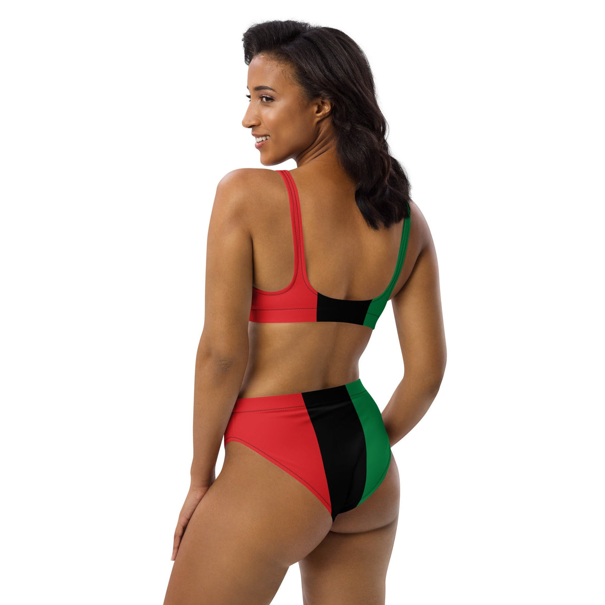 Pan African Flag high-waisted bikini - Conscious Apparel Store
