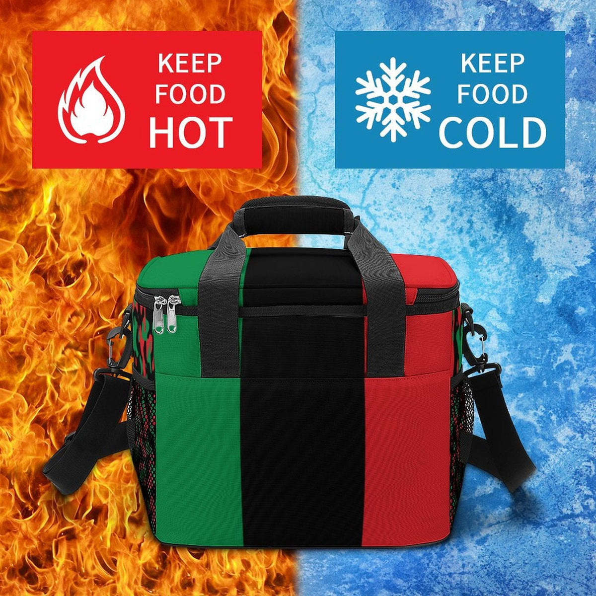 Pan African Flag Insulated Cooler Bag - Conscious Apparel Store