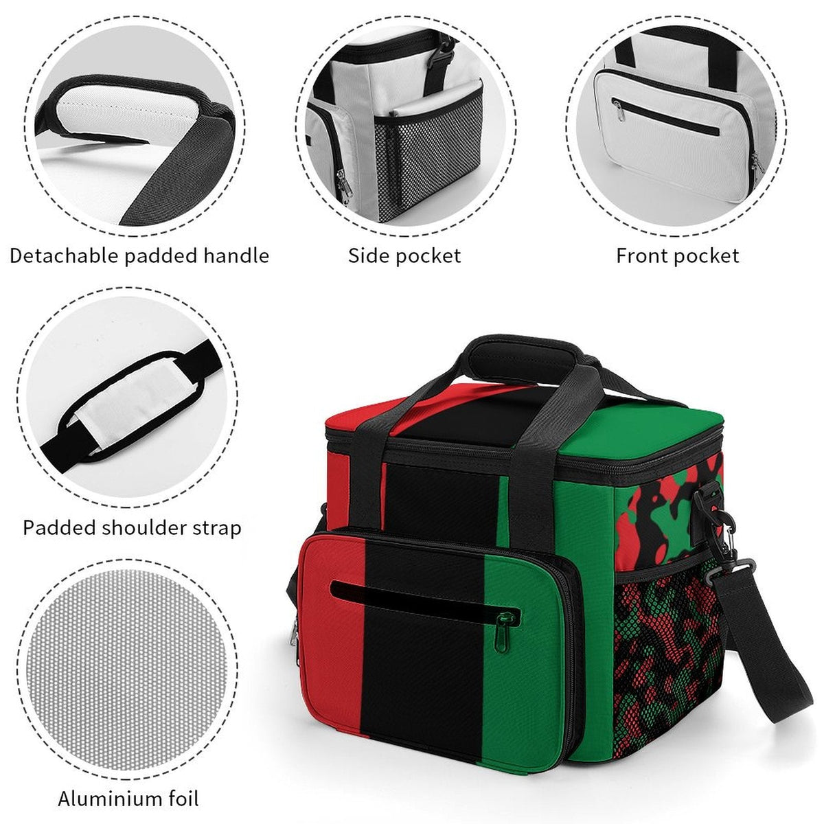 Pan African Flag Insulated Cooler Bag - Conscious Apparel Store