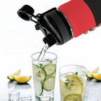 Pan African Flag Insulated Water Bottle with Dual - Use Lid (18oz) - Conscious Apparel Store