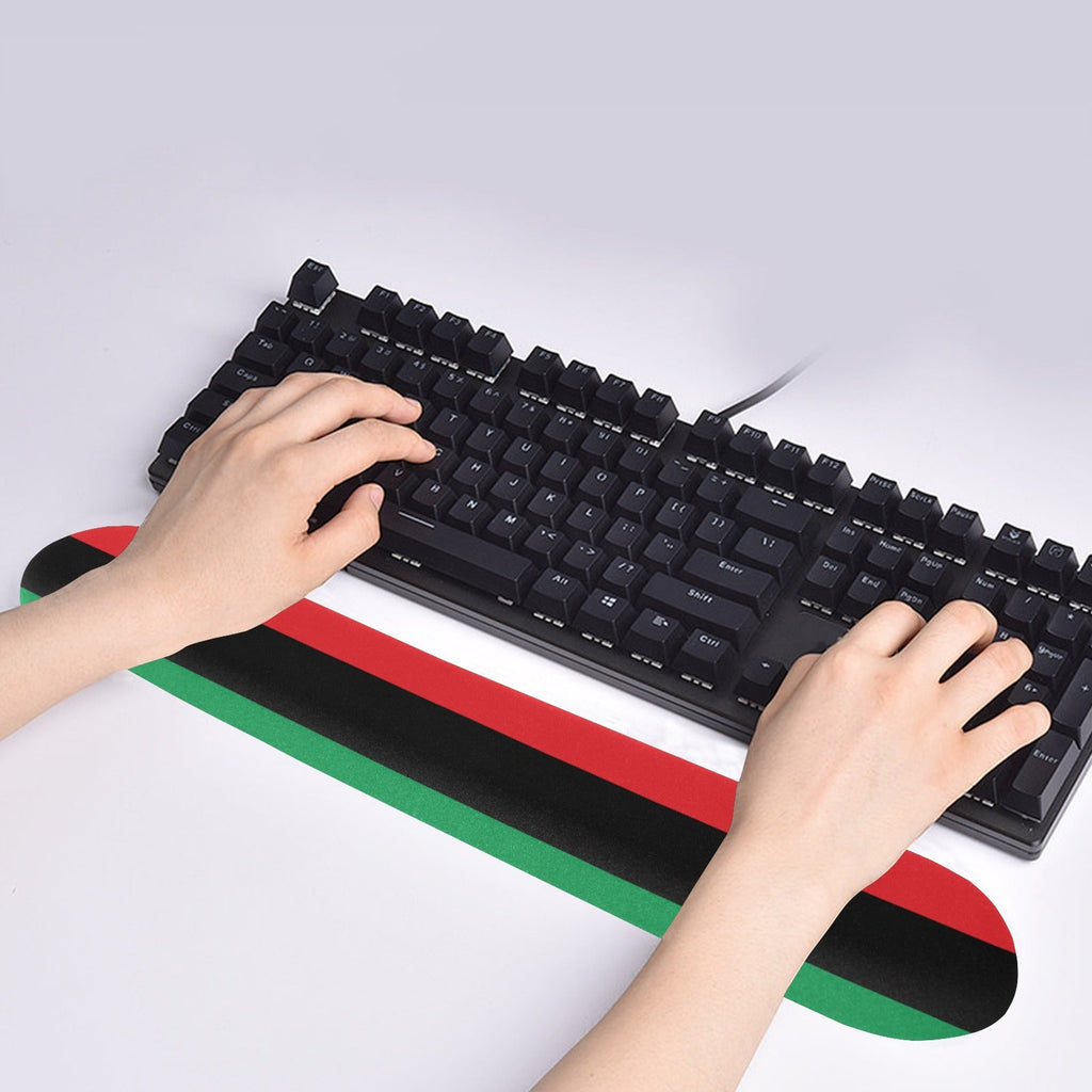 Pan African Flag Keyboard Wrist Rest Pad - Conscious Apparel Store