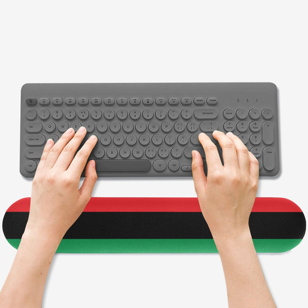 Pan African Flag Keyboard Wrist Rest Pad - Conscious Apparel Store