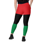 Pan African Flag Leggings with pockets - Conscious Apparel Store