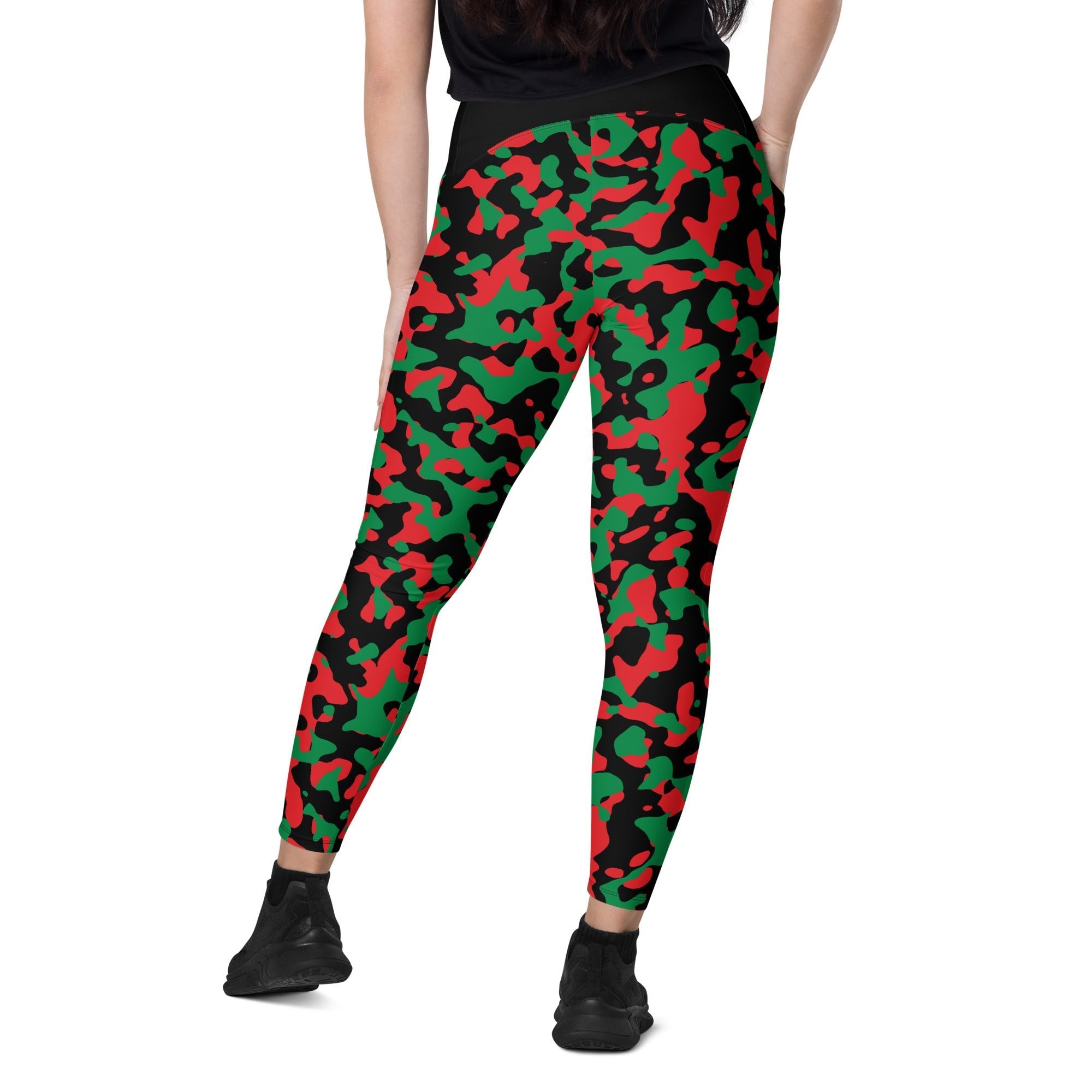 Pan African Flag Leggings with pockets - Conscious Apparel Store