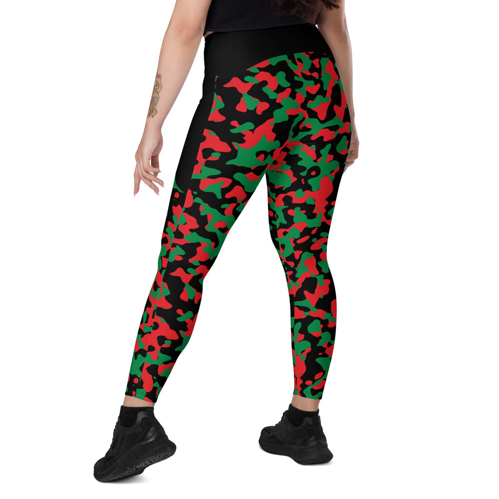 Pan African Flag Leggings with pockets - Conscious Apparel Store