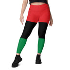 Pan African Flag Leggings with pockets - Conscious Apparel Store