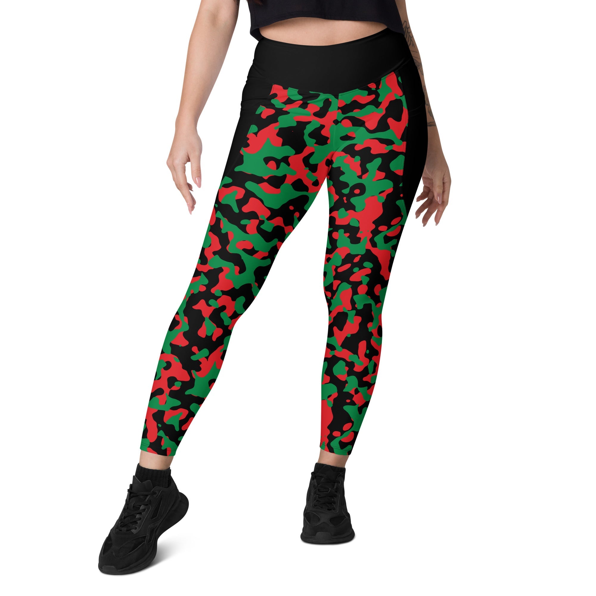 Pan African Flag Leggings with pockets - Conscious Apparel Store