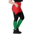 Pan African Flag Leggings with pockets - Conscious Apparel Store