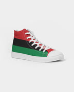 Pan African Flag Men's Hightop Canvas Shoe - Conscious Apparel Store