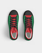 Pan African Flag Men's Hightop Canvas Shoe - Black - Conscious Apparel Store