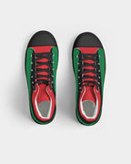 Pan African Flag Men's Hightop Canvas Shoe - Black - Conscious Apparel Store