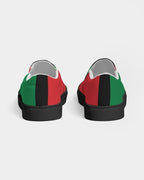 Pan African Flag Men's Slip-On Canvas Shoe - Black - Conscious Apparel Store